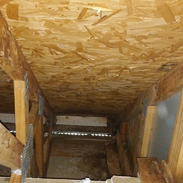 inside view of an attic